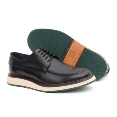 Imagem de Sapato Oxford Masculino Feito a Mão em Couro Legítimo - Mr Light, Pret