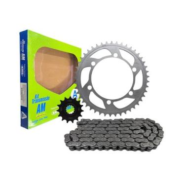 Imagem de Kit Relação Kmc Com Retentor Xt 660 Xt660 Aço 1045 - Geral