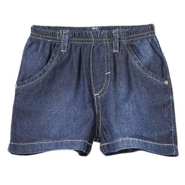 Imagem de Shorts Bebê Look Jeans Básico Jeans - UNICA - M, Azul, M