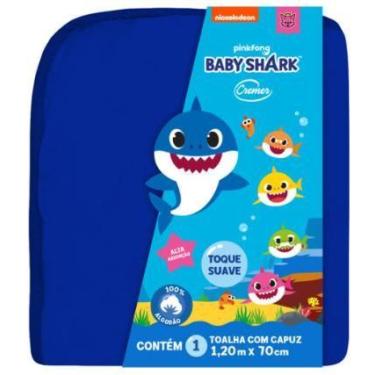 Imagem de Toalha com Capuz Baby Shark Azul - CREMER