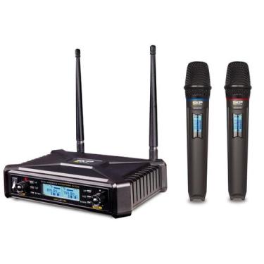 Imagem de Microfone Uhf-600 Duplo De Mão Multifrequência Sem Fio Sauhf600pro - S