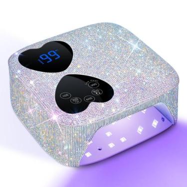 Imagem de Lâmpada de unhas LED UV HUITINE Cordless 80W recarregável com 5 tempor