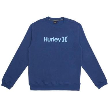 Imagem de Moletom Hurley Careca One&Only WT25 Masculino Marinho, Gulf blue, P