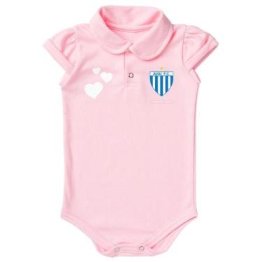 Imagem de Body Avai Polo Bebe Recem Nascido Branco Ou Rosa Oficial - Torcidababy