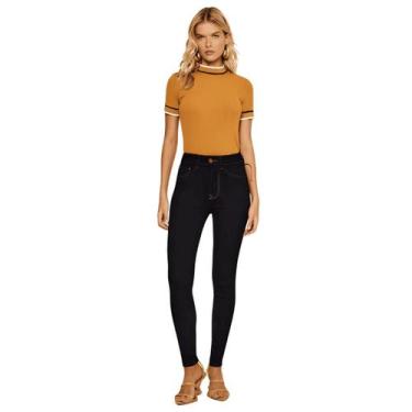 Imagem de Calça Jeans Feminina Skinny Four Sizes Escura Lez A Lez, Jeans escuro,