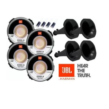 Imagem de Kit 4 Drivers Jbl D200 Original + Cornetas + Capacitores