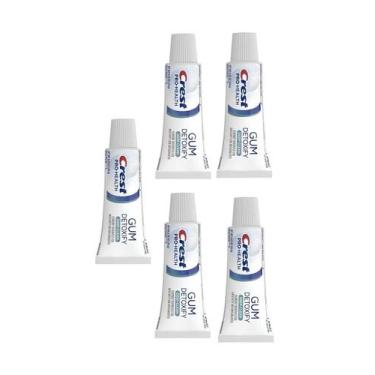 Imagem de Kit 5 Crest Pro Health Gum Mini Creme Dental Tamanho Viagem-24g