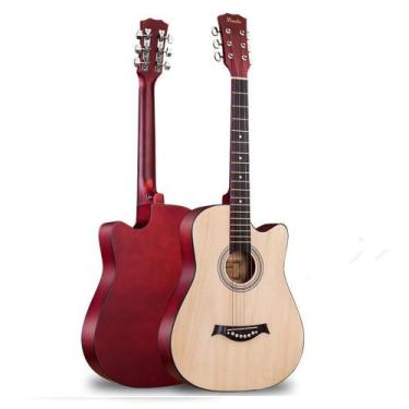 Imagem de Violão Acústico Folk 38 Polegadas Madeira Avermelhada Destro - Fenshui