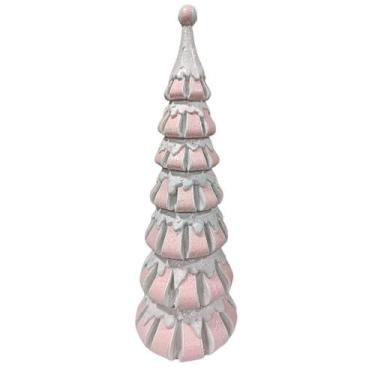 Imagem de Arvore de Natal Rosa em Resina 40x14,5CM Florarte 60002