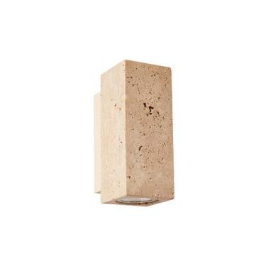 Imagem de Arandela Nordecor Tivo Ret 90007 16cm 1xGU10 Mármore Travertino Bivolt