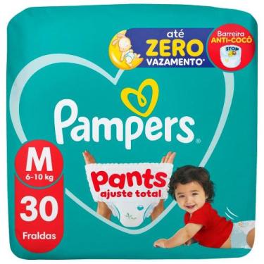 Imagem de Fralda Pampers Pants Ajuste Total Tamanho M com 30 Unidades Descartáve