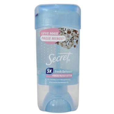 Imagem de Desodorante Secret Stick Gel Cotton/Algodão 73g com 5X Fresh Defense