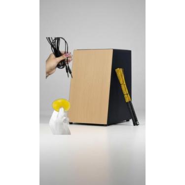Imagem de Cajon Profissional Elétrico Inclinado 40cm Percussão - Congratulations