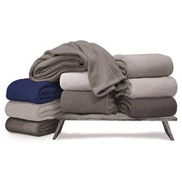 Imagem de Manta Lisa com Cinta Jolitex Denin Casal 100% Poliéster