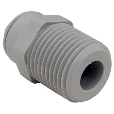 Imagem de LASCO 19-6019 adaptador de rosca macho encaixe push-in com tubo OD de 3/8 polegadas e rosca macho de 1/2 polegada, plástico