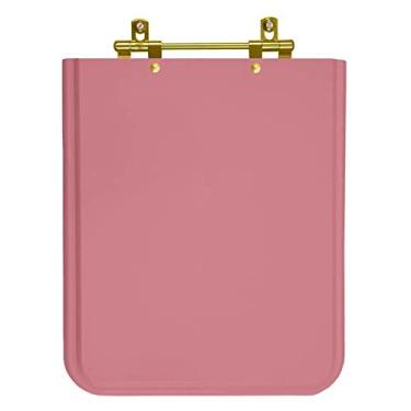 Imagem de Assento Sanitário Poliester Square Wild Rose (rosa) para vaso Incepa com Ferragem Dourada
