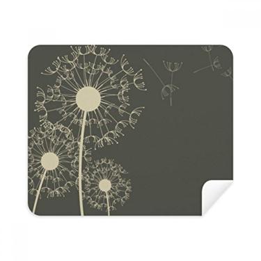 Imagem de Pano de limpeza de tela com ilustração de flores dente-de-leão 2 peças tecido de camurça