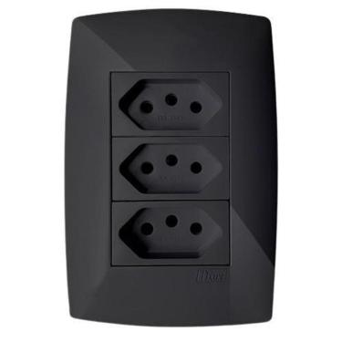 Imagem de Tomada Tripla 20A 4X2 - Blux Home Grafite - Bh9046-8Gf