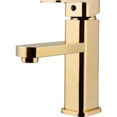 Imagem de Torneira Para Banheiro Misturador Monocomando Baixa Madeira Pingoo.casa - Dourado