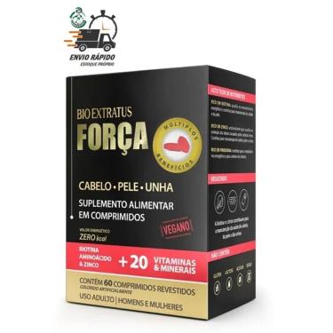 Imagem de Bio Extratus Força 900mg Suplemento Para Cabelos Pele Unha