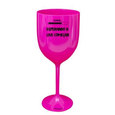 Imagem de 6 Taças Vinho Rosa Personalizada Para Live - Krystalon