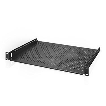 Imagem de AC Infinity Prateleira de rack universal cantilever ventilada 1U, 35,5 cm de profundidade, para racks de equipamentos de 48 cm. Aço laminado a frio de 2,4 mm, capacidade de 27 kg