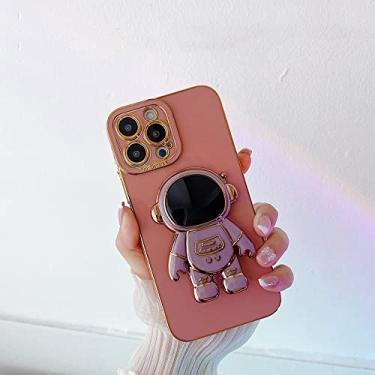 Imagem de Estojo macio de suporte de astronauta de revestimento para iphone 13 12 mini 11 pro max x xr xs max 8 7 6 6s plus se 2020 titular capa transparente, rosa, para iphone 13 pro