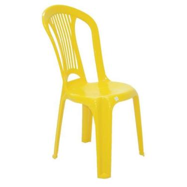 Imagem de Cadeira Plastica Monobloco Atlantida Economy Amarela - Tramontina