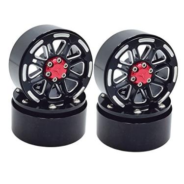 Imagem de Boliduo 4Pcs Metal 1.9 Inch Beadlock Wheel Rim for 1:10 RC Crawler Axial SCX10 Tamiya CC01 RC4WD D90 D110 TF2 RC Car