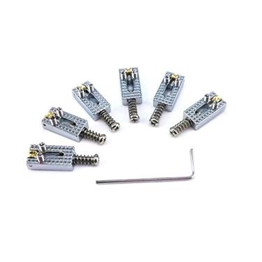 Imagem de Honbay 6 peças de selas de tremole de substituição com chave para guitarra elétrica Fender Strat Tele