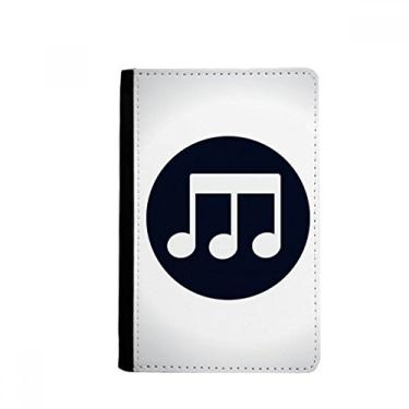 Imagem de Triple-quaver notas musicais preto porta-passaporte Notecase Burse carteira bolsa para cartão, Multicolorido.