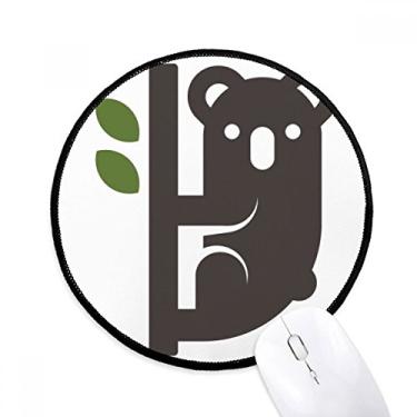 Imagem de DIYthinker Esboço Austrália coala e eucalipto mousepad desktop escritório tapete redondo para computador