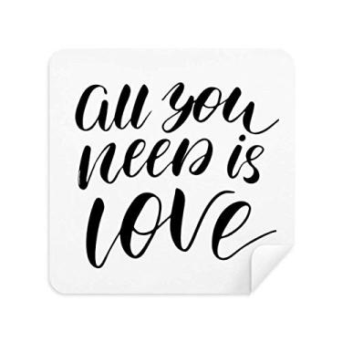 Imagem de DIYthinker All You Need Is Love Quote Style Pano de Limpeza de Tela Tecido Camurça 2 Peças