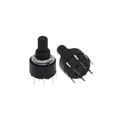 Imagem de Codificador rotativo 100PCS RS16 Plástico 16MM Interruptor de Banda Rotativa 2 Polos 3 4 Posição 1 Pólo 5 6 8 Comprimento da Alça de Posição 15MM Interruptor de Banda Eixo (Tamanho: 1 Polo 5)