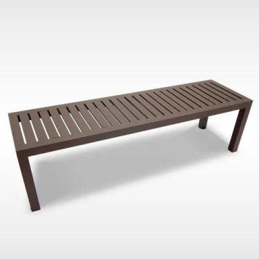 Imagem de Banco de Aluminio ripado para área Jardim Varanda Piscina