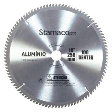 Imagem de Disco Serra Circular 250mm 100 Dentes Para Alumínio E Mdf - Stamaco