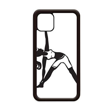 Imagem de Capa Yoga Girl Stretching Keep Outline para iPhone 12 Pro Max para Apple Mini Mobile Case