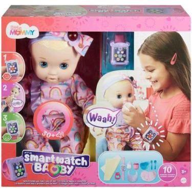 Imagem de Little Mommy Boneca Smartwatch Wear Care Baby Macacão - Mattel Hhj18
