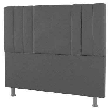 Imagem de Cabeceira Cama Box Solteiro Grace 90cm Suede Preto - Abmaza