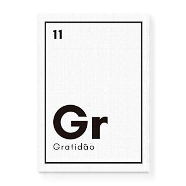 Imagem de Arte Maníacos Quadro Decorativo em Tela Canvas Gratidão Elemento - 23x16,25cm