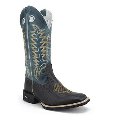 Imagem de Bota Mr West B-58 2510 BC/AM 1474 Cabeça Preta CA Azul M.W 88 Tamanho:44;Cor:Preto