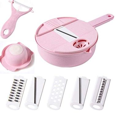Imagem de cortador de legumes picador, cortador de espiralizador de vegetais e triturador - ralador de juliana multiuso de cozinha com protetor e separador de clara de ovo - refeições com baixo teor de carboidratos vegetal e cortador de alimentos