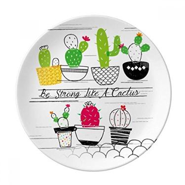 Imagem de Suculentas Prato de cacto de plantas decorativas de porcelana Salver Prato de jantar