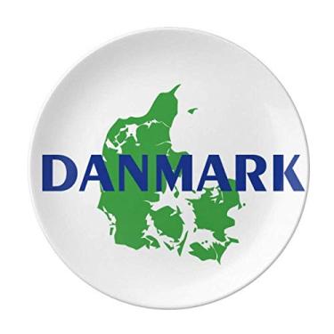 Imagem de Fairy Tales European Maps, Dinamarca, Prato Decorativo de Porcelana, Prato de Jantar