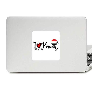 Imagem de I Love Yemen Palavra Bandeira Love Coração Ilustração Decalque Vinil Paster Laptop Adesivo Decoração PC