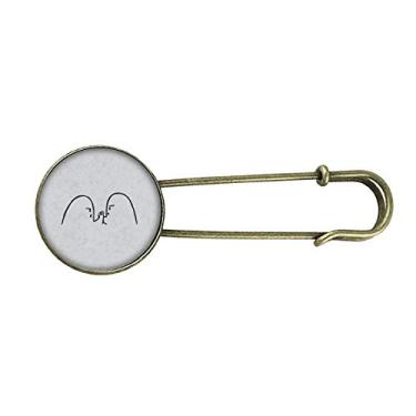 Imagem de Bracelete de luta livre preto bonito rosto de bate-papo retrô broche de metal joia