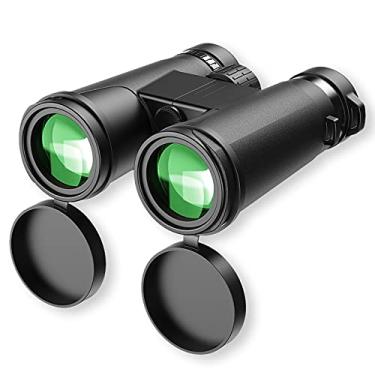 Imagem de Binóculos profissionais 10x42 HD BAK4 Prism Zoom Binocular telescópio de acampamento de alta potência com lentes revestidas de várias camadas para observação de pássaros