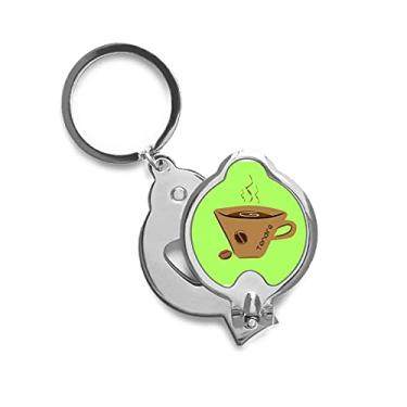 Imagem de Taça de café encorpada, cortador de unhas de dedo, tesoura de aço inoxidável