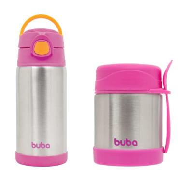 Imagem de Kit Infantil Garrafa Térmica e Pote Térmico Bebê Rosa