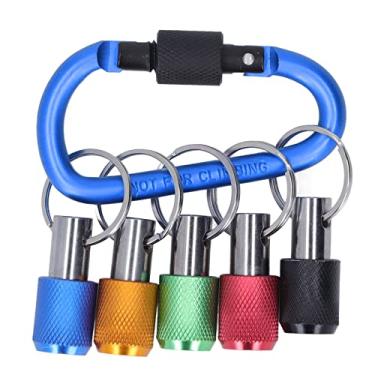 Imagem de Chaveiro Porta-bits Sluffs, Porta-bits De Impacto, Chave De Fenda Hexagonal De 1/4 Pol., Barra De Extensão De Troca Rápida Com Soquetes De 5 Cores(Azul)